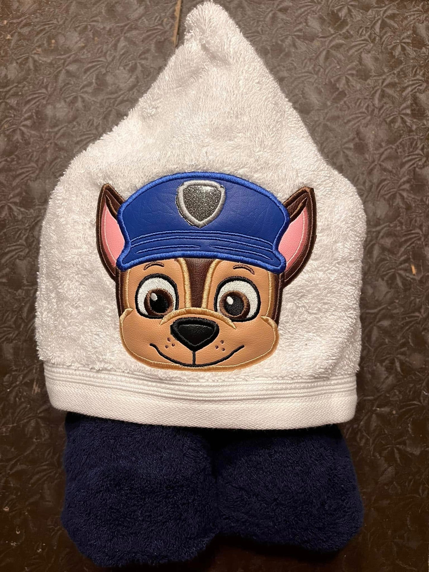 Police Pup Hooded Towel