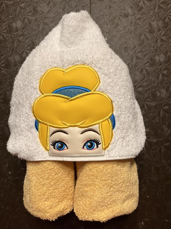 Glass Slipper Princess Hooded Towel