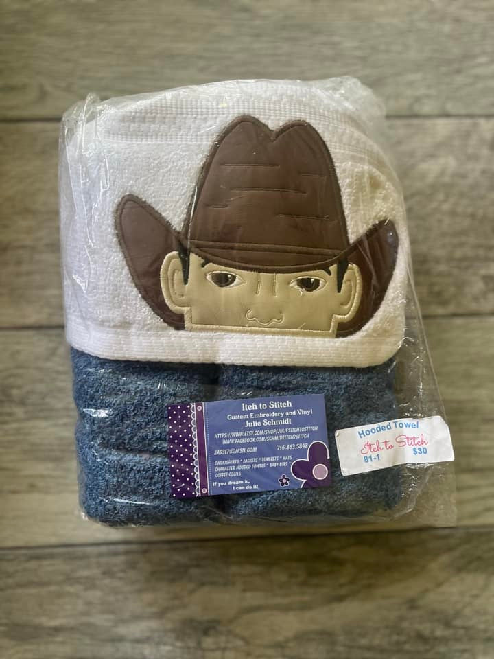 Cowboy Hooded Towel