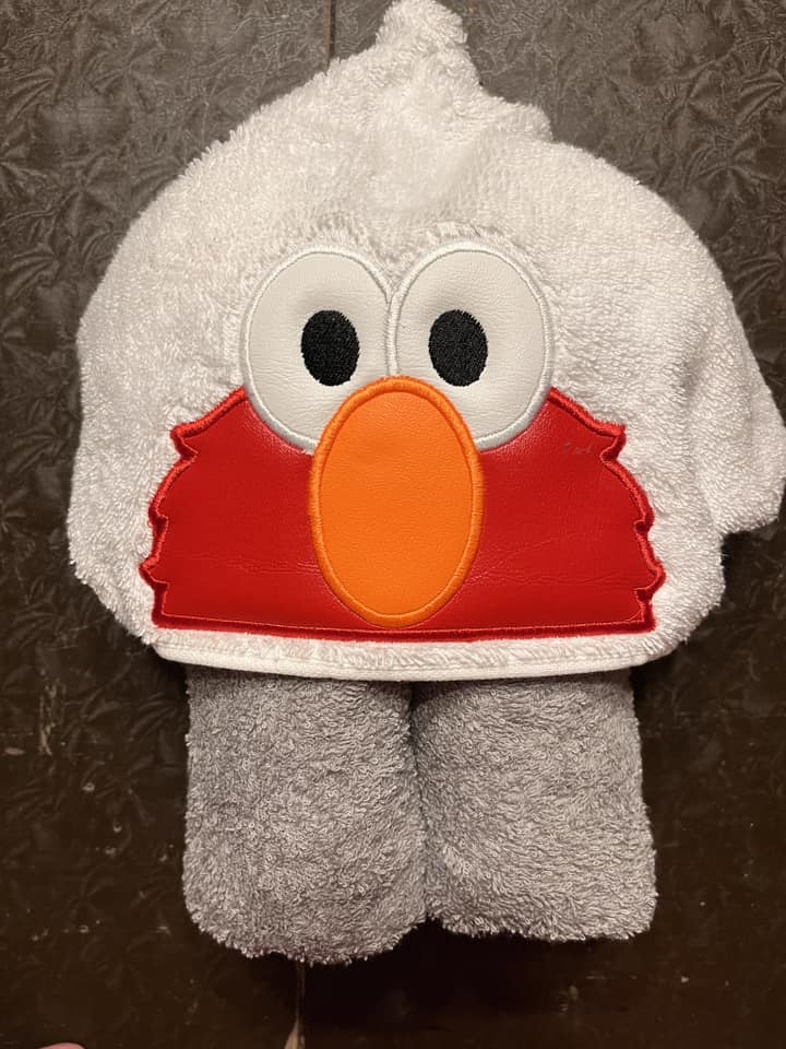 Friendly Red Monster Hooded Towel
