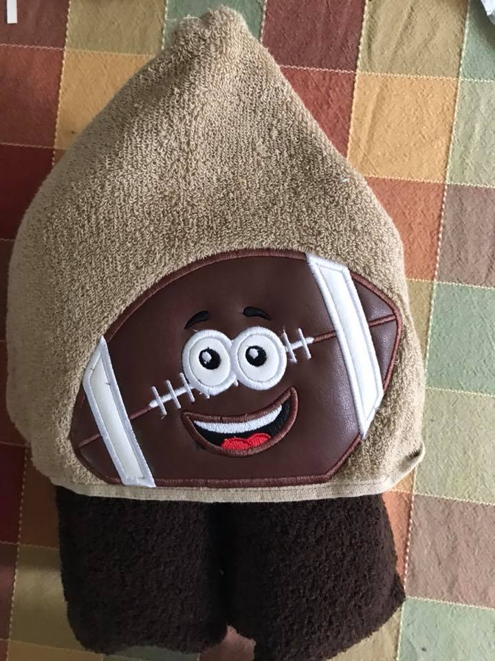 Football Hooded Towel