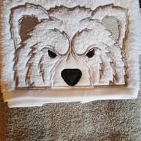 Grizzly Bear Hooded Towel
