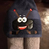 Hockey stich & Puck Hooded Towel