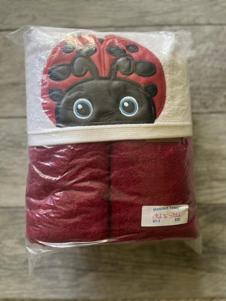 Lady Bug Hooded Towel