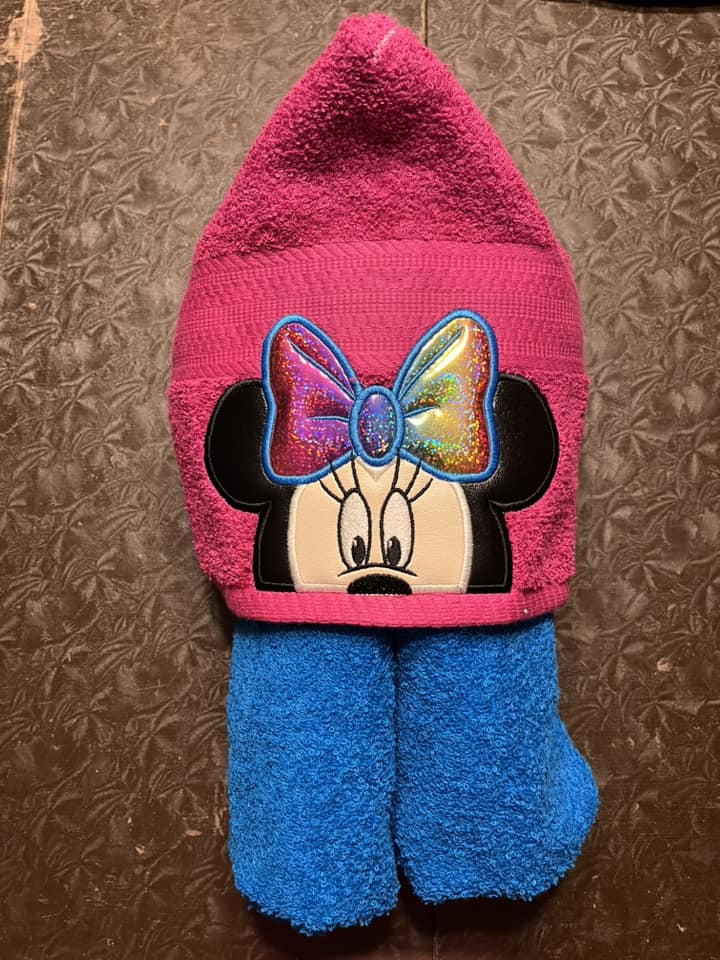 Girl Mouse Hooded Towel