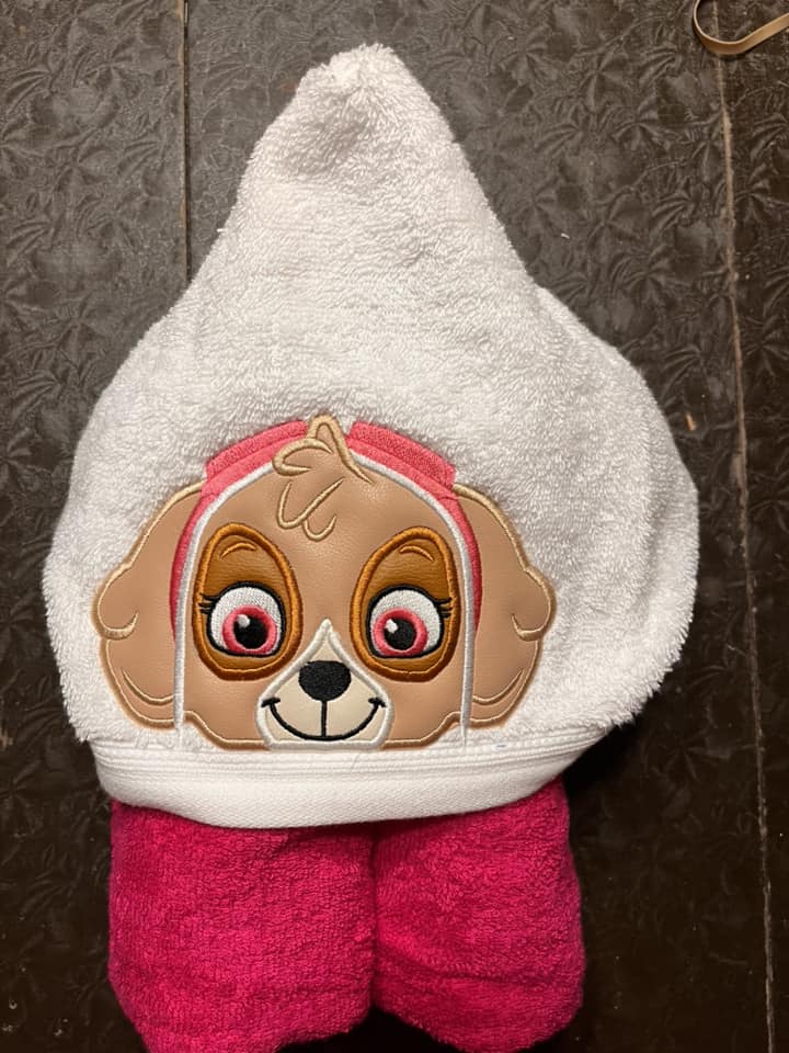 Helicopter Pup Hooded Towel