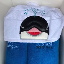 Whale Hooded Towel