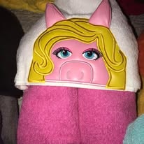 Pretty Pink Pig Hooded Towel