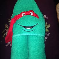 Warrior Turtle Hooded Towel