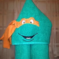 Warrior Turtle Hooded Towel